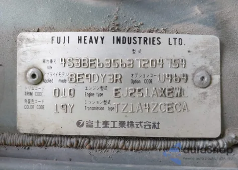 2003 Subaru Legacy L/L W/Special Edition Package z USA, uszkodzony, nr VIN 4S3BE635637204754